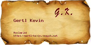 Gertl Kevin névjegykártya
